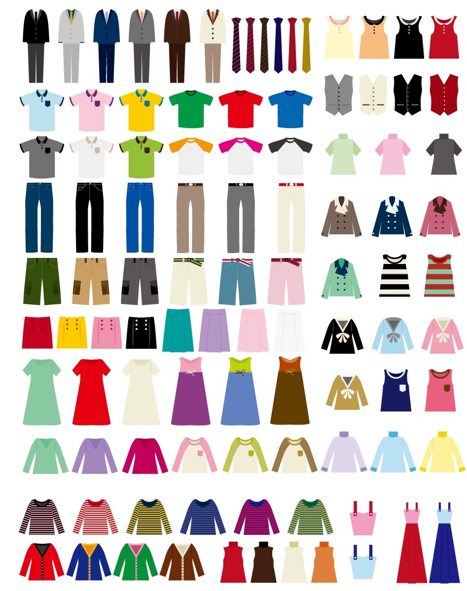 ภาพประกอบวัสดุเสื้อผ้า