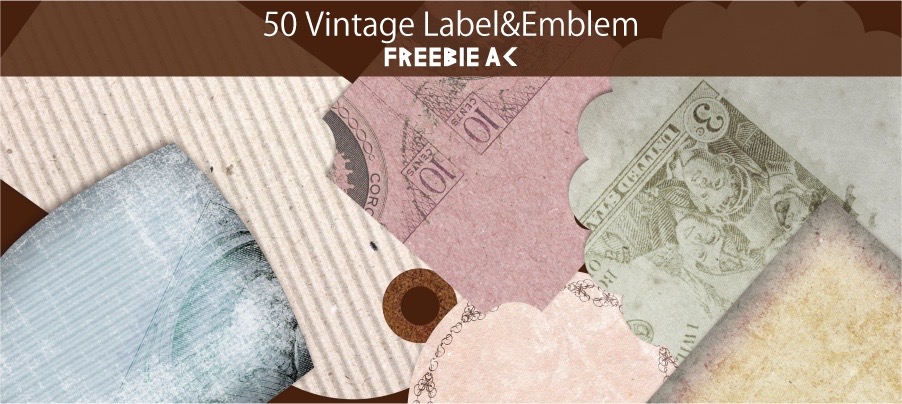 アンティーク風ラベル素材