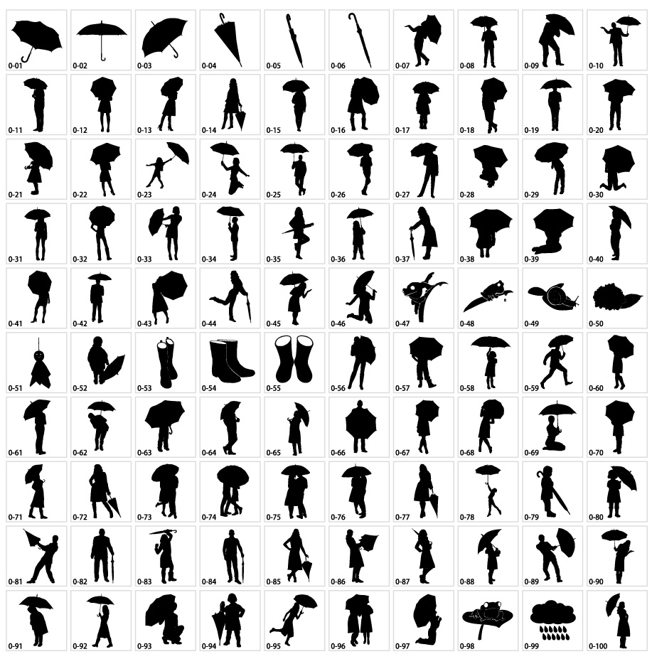 비 실루엣 소재