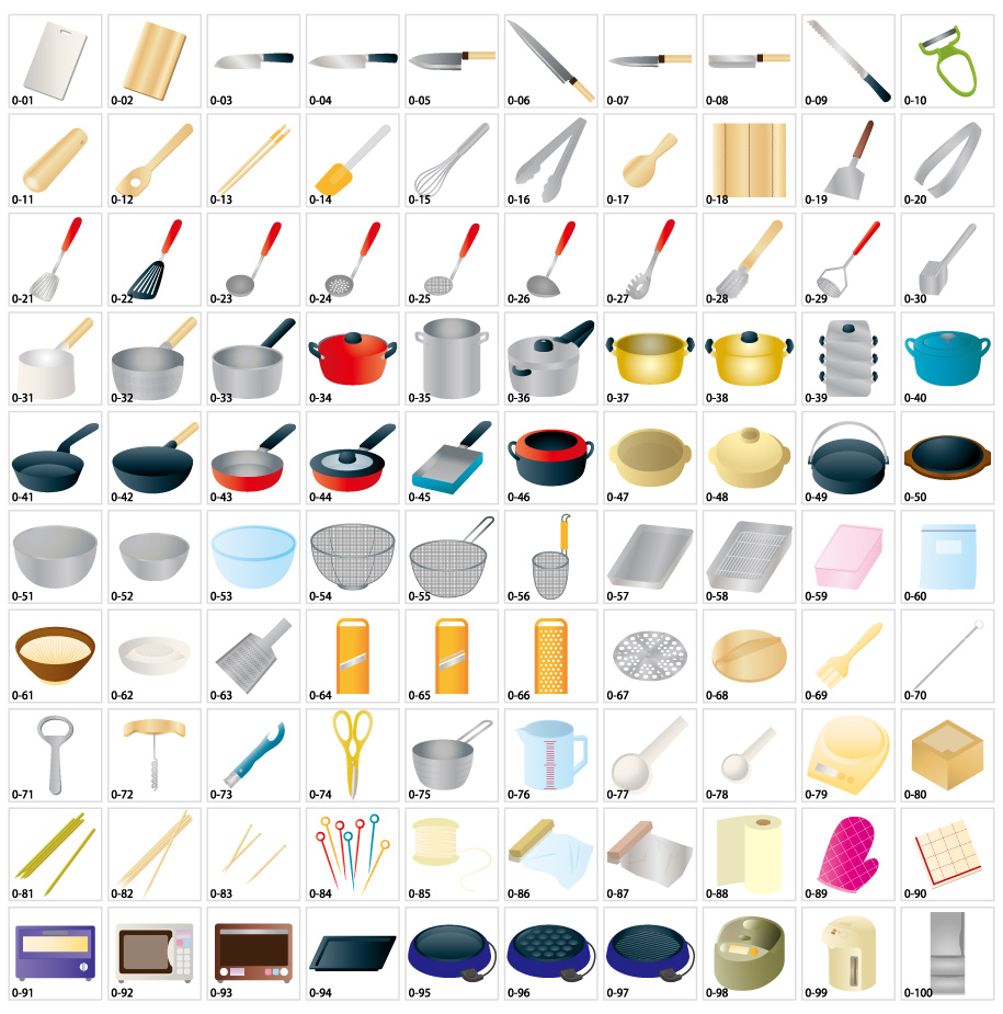 Tài liệu minh họa của dụng cụ nấu ăn
