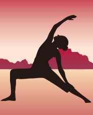 Yoga silhouette 