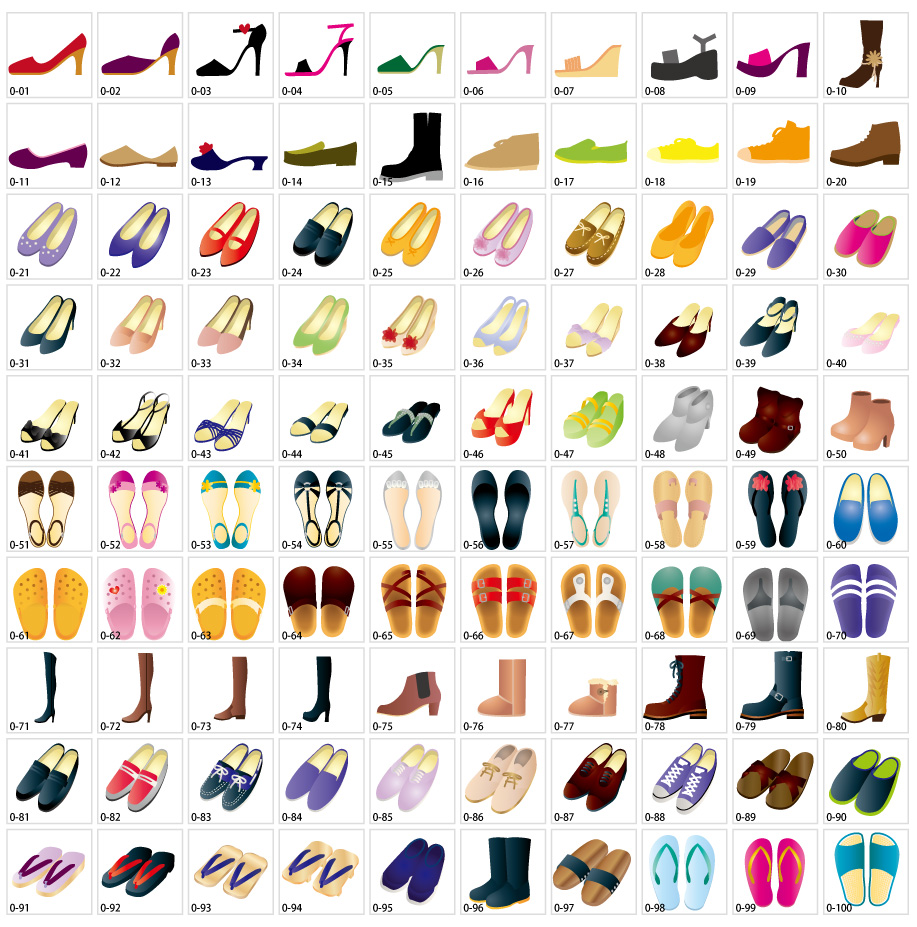 Women's shoes, men's shoes illustration 