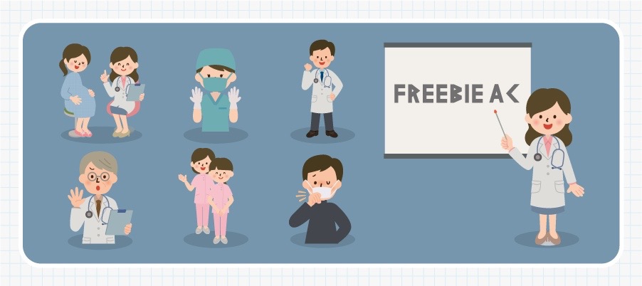 人物いろいろイラスト素材集vol.4医療編