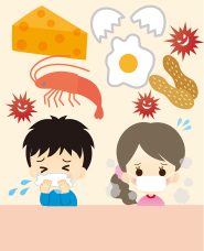 Allergy food illustration 