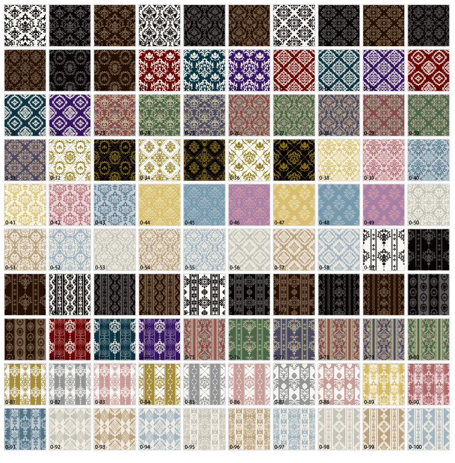 ヴィクトリア調パターン素材