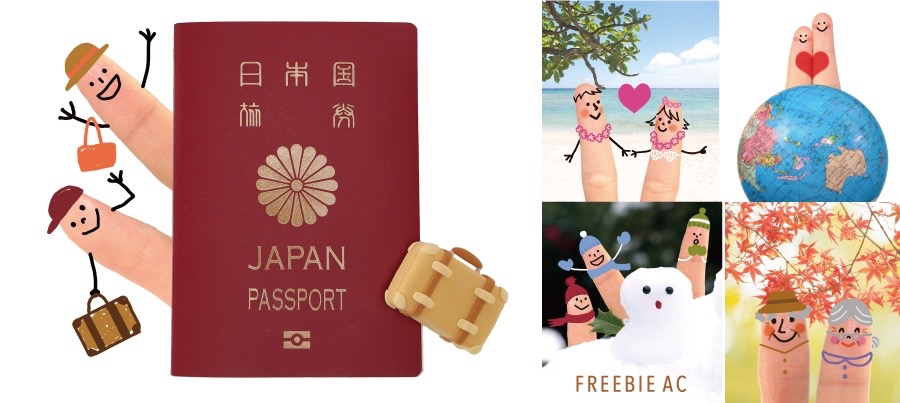 かわいい指の写真素材　旅行編