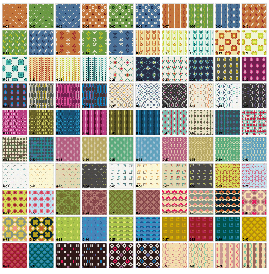 レトロパターン素材