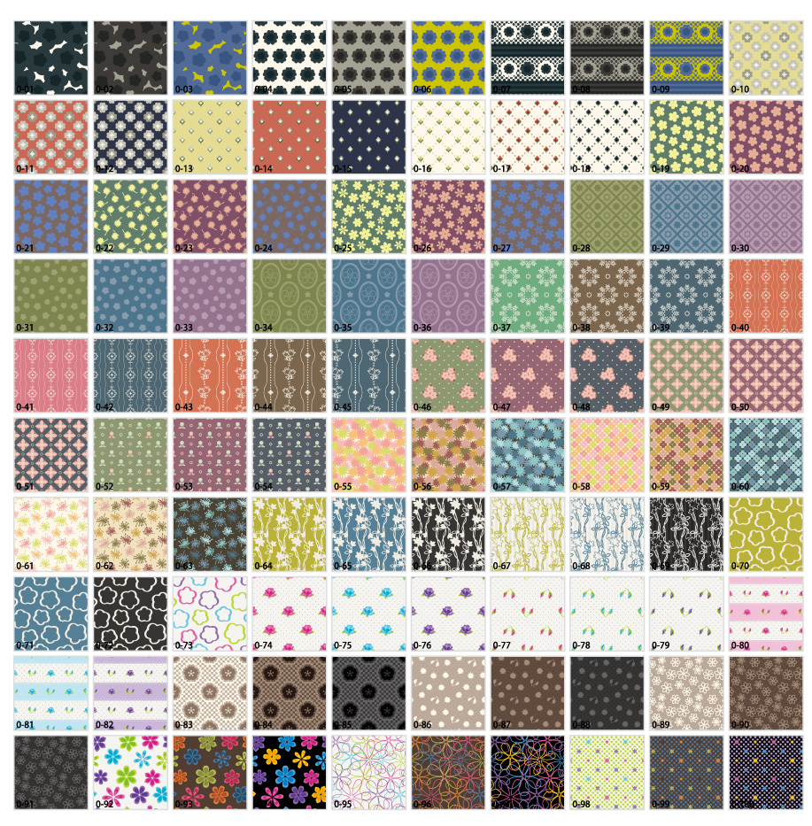 フローラルパターン素材