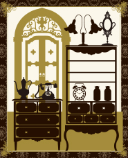 Antique furniture silhouette