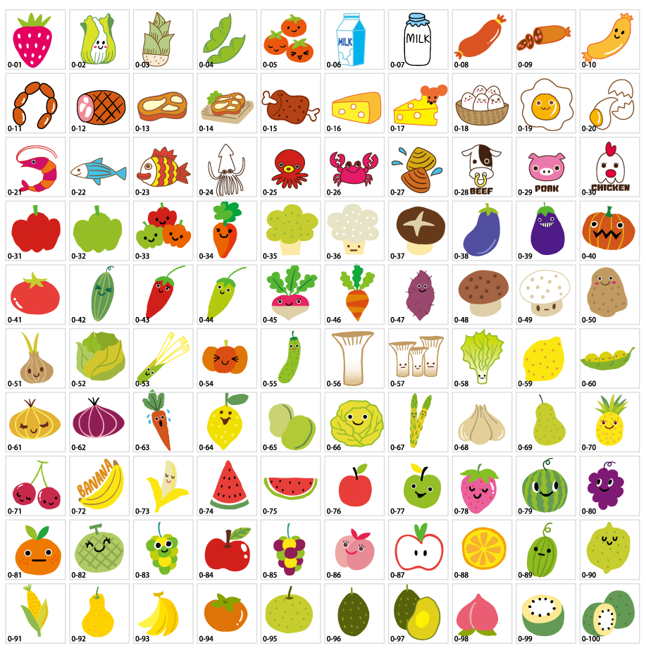 Cute fresh food illustration