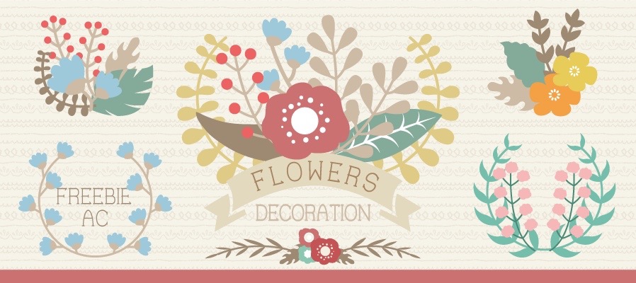 Flower decoration illustration
