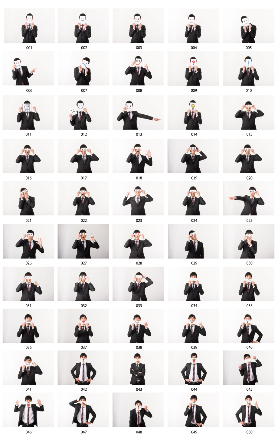 顔マスクサラリーマン写真素材