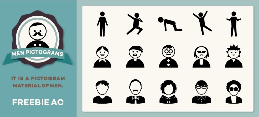 男性象形圖材料