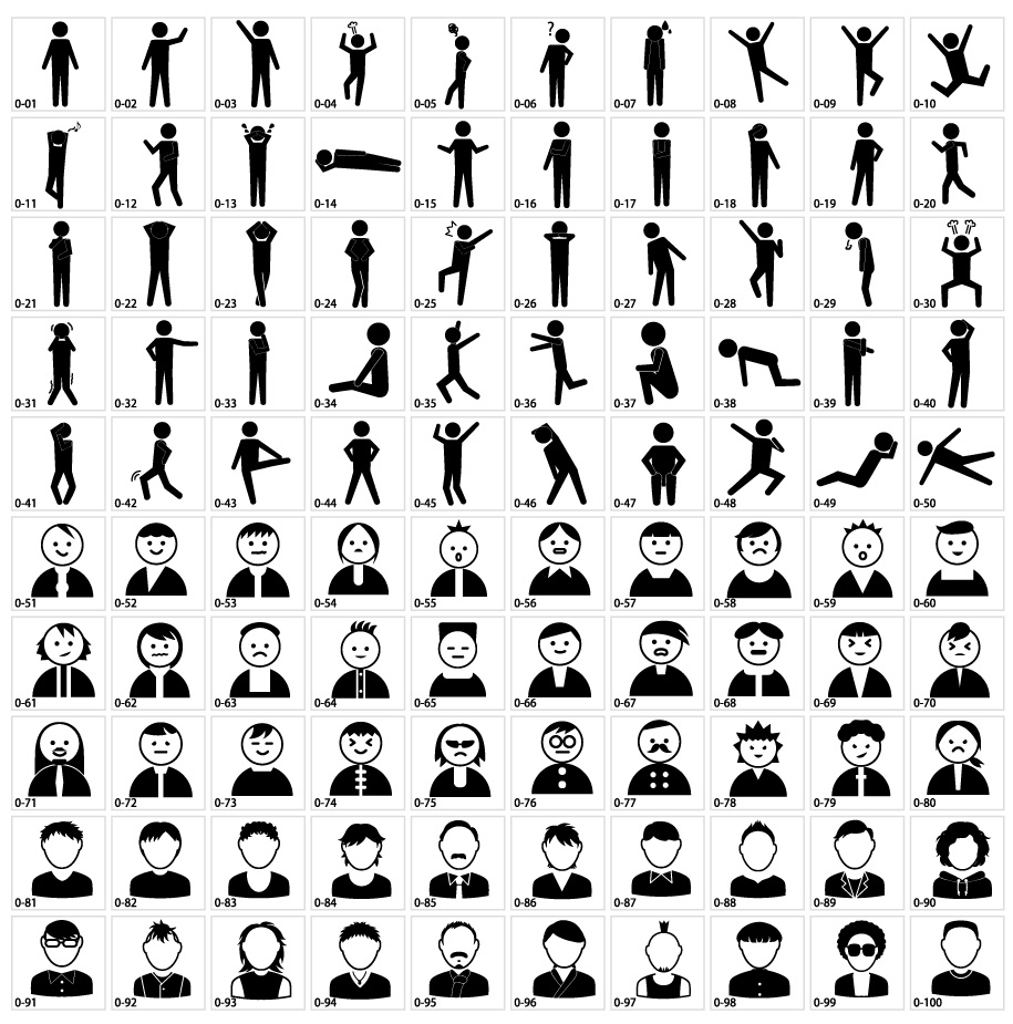 男性象形圖材料