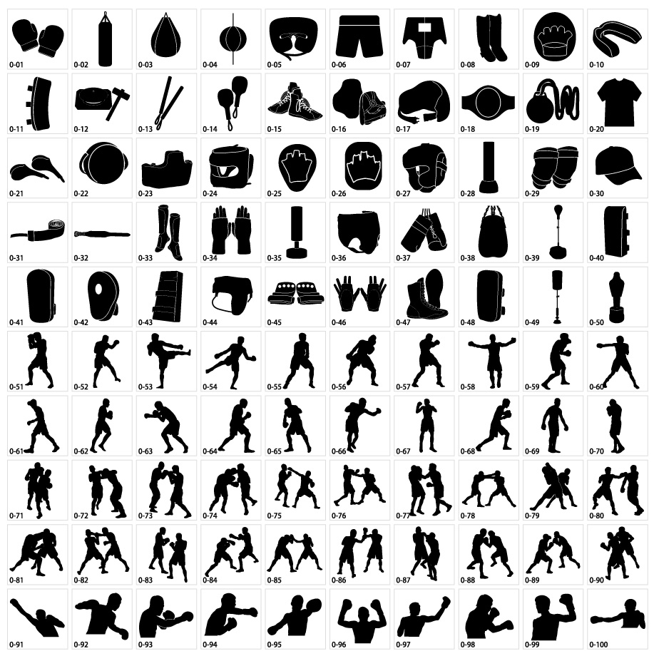 Boxing silhouette material