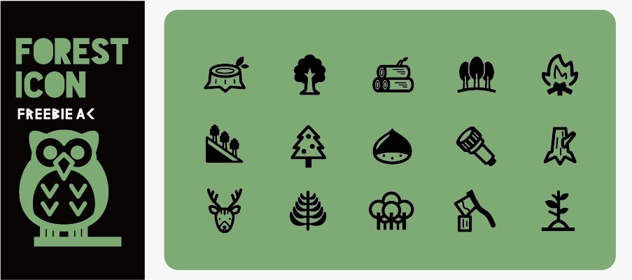 Forest silhouette icon
