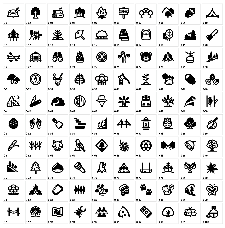 Forest silhouette icon