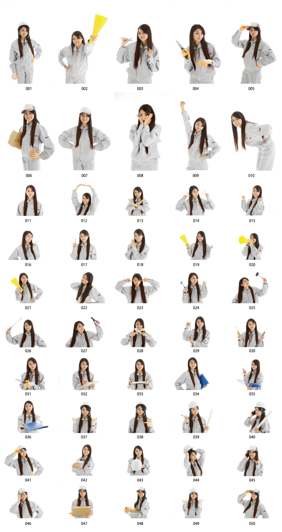日本人作業着女性写真素材vol.1