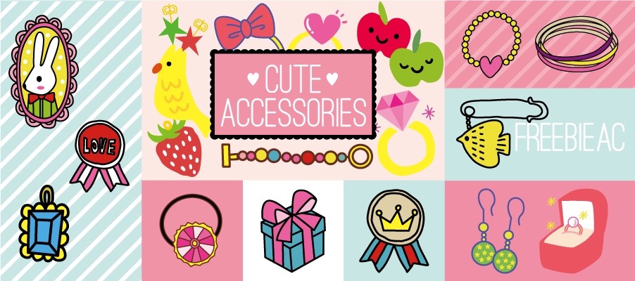 Cute accessories illustration