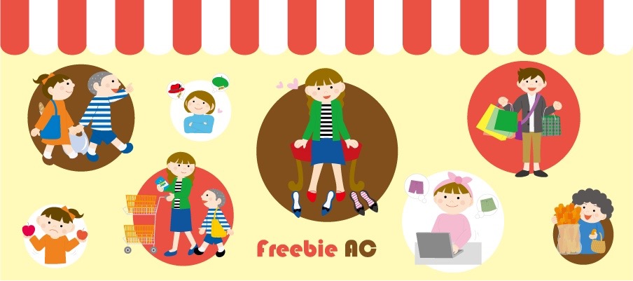 Shopping landscape illustration