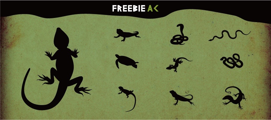 Reptiles silhouette