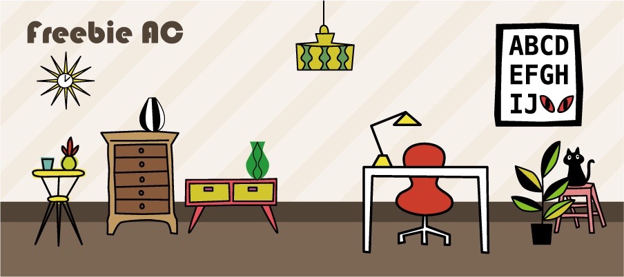 Stylish furniture illustration