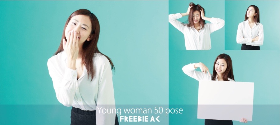 Young woman 50 pose Stock Photos vol4