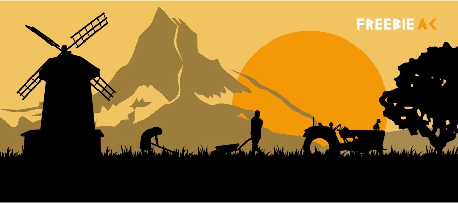 Agriculture silhouette