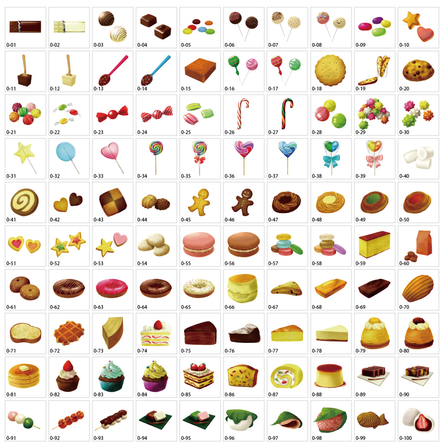 리얼 사탕 일러스트 소재