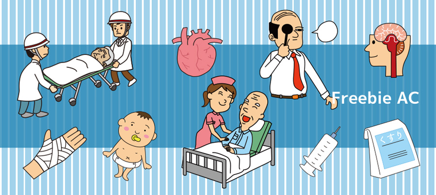 Comical style medical illustration