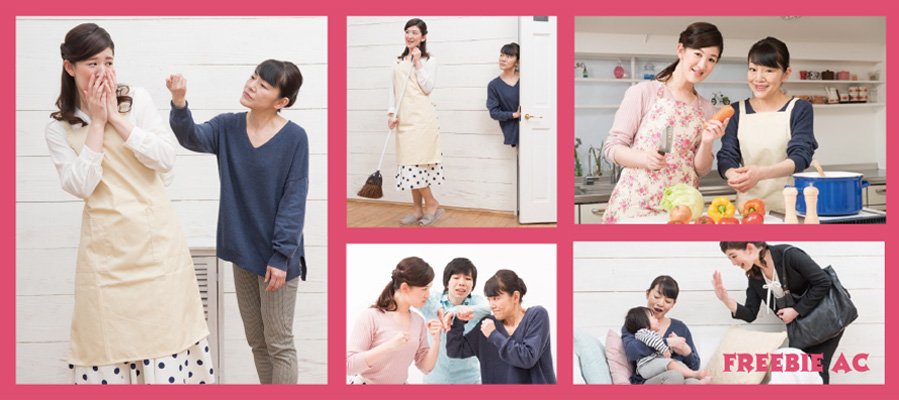 며느리와 시어머니 사진 소재