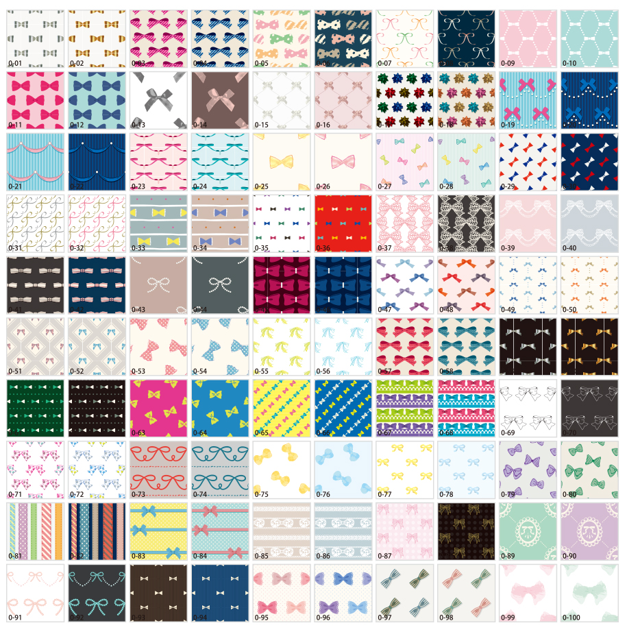 リボンパターン素材