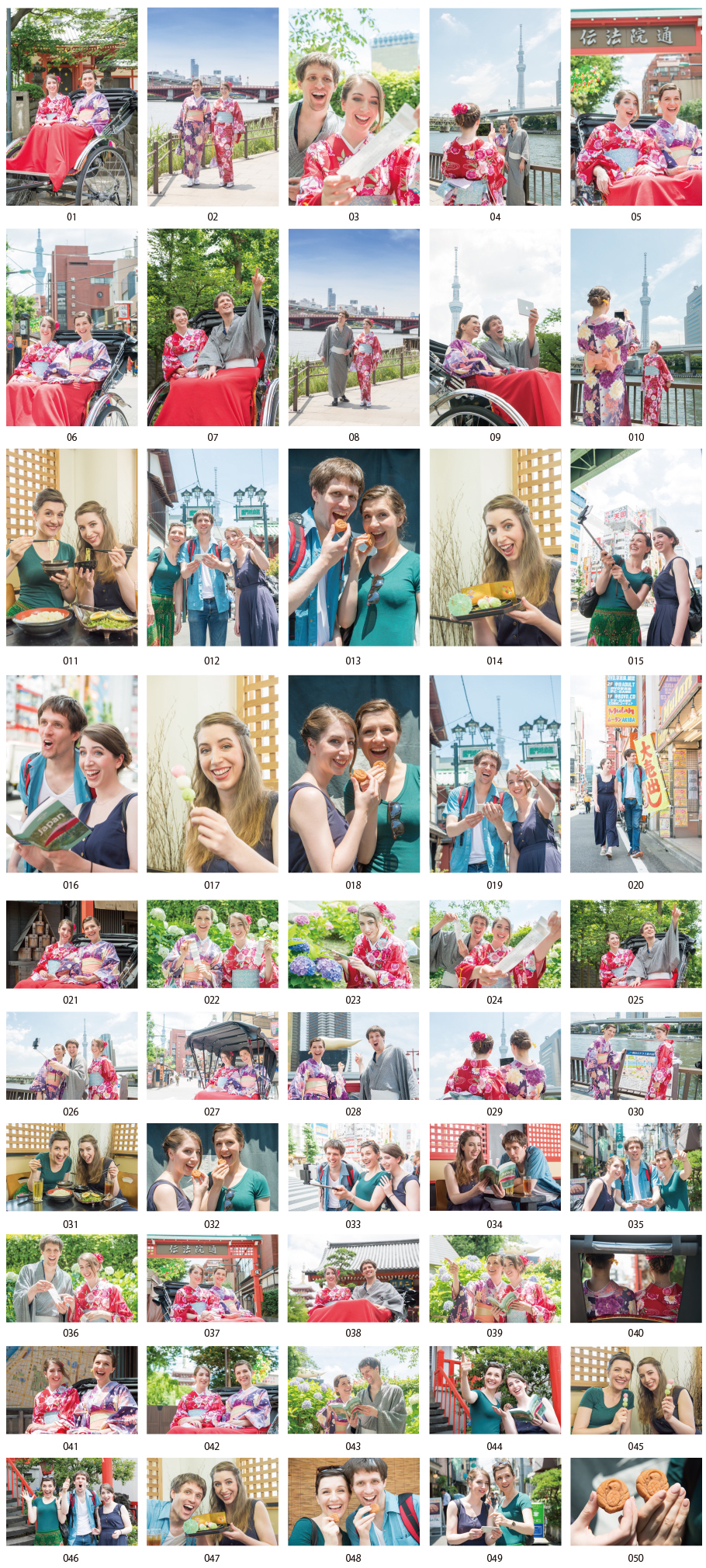 Photos of foreign tourists