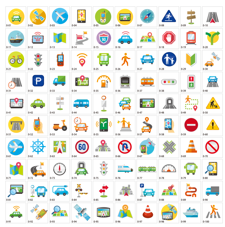 交通アイコン素材