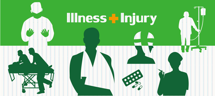 Disease, injury illustration
