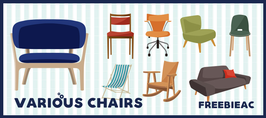Various chair illustration