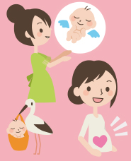 임산부의 일러스트