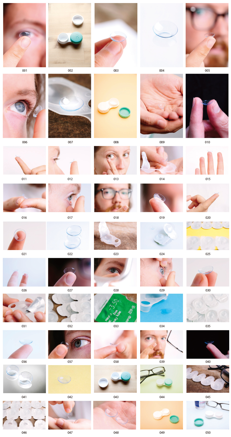 ภาพถ่ายของคอนแทคเลนส์