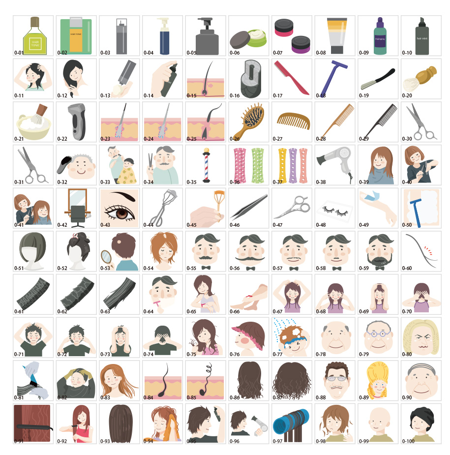 ภาพประกอบวัสดุผม