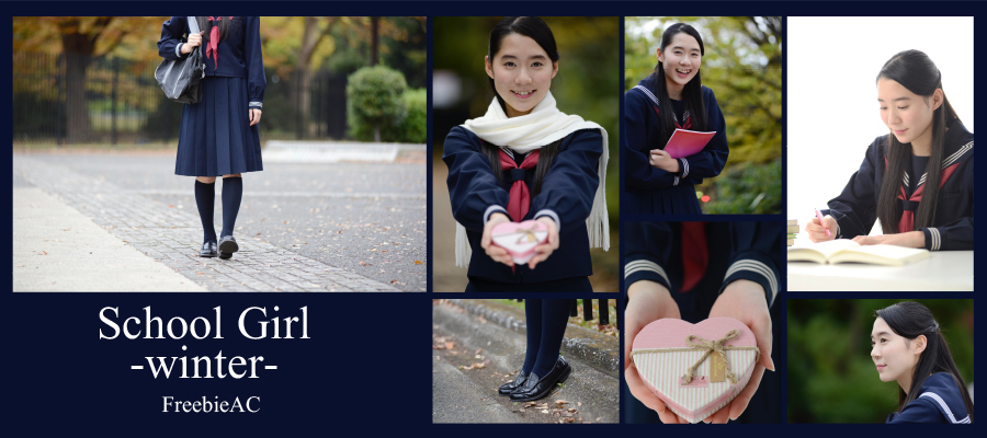 School girl winter photos