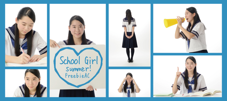 วัสดุภาพนักเรียนหญิง - ฉบับเสื้อผ้าฤดูร้อน -