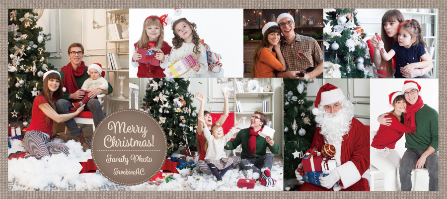 聖誕節家庭照片素材