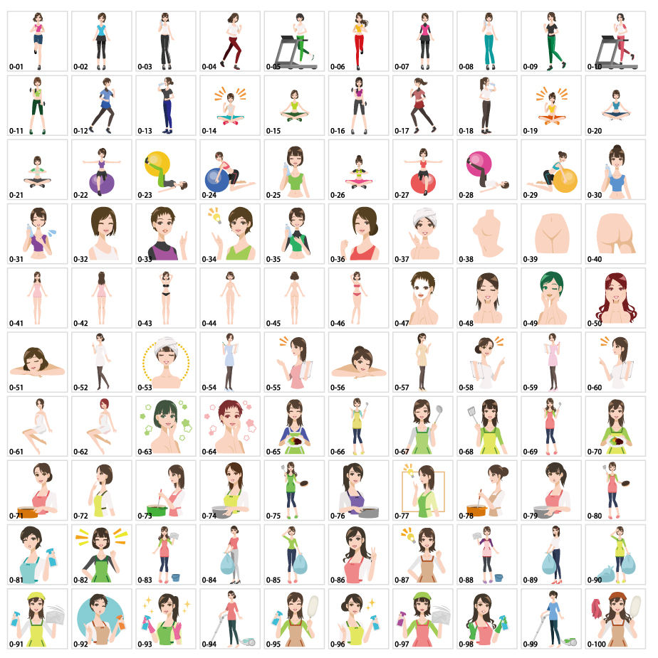 女性的生活方式圖材料