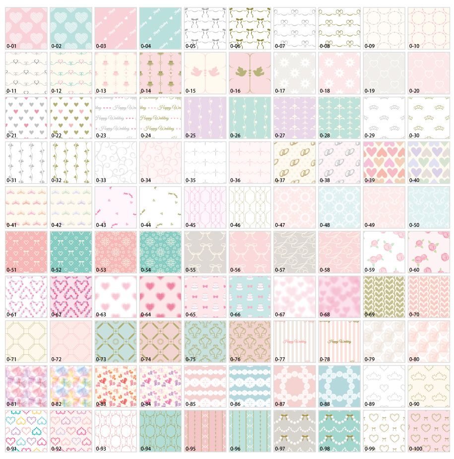 ウェディングパターン素材