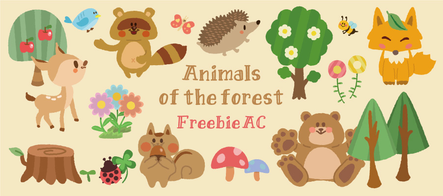 Fairy tale forest friends illustration