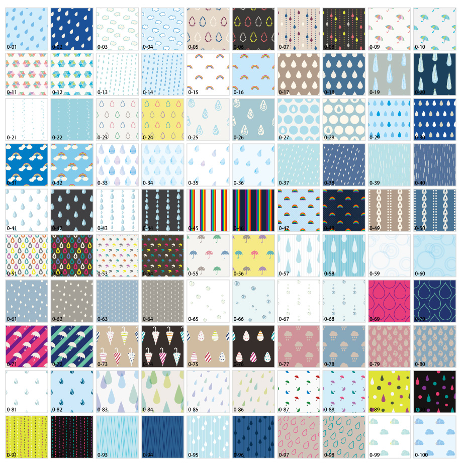 雨のパターン素材