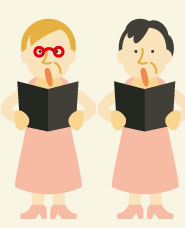 Middle-aged women illustration