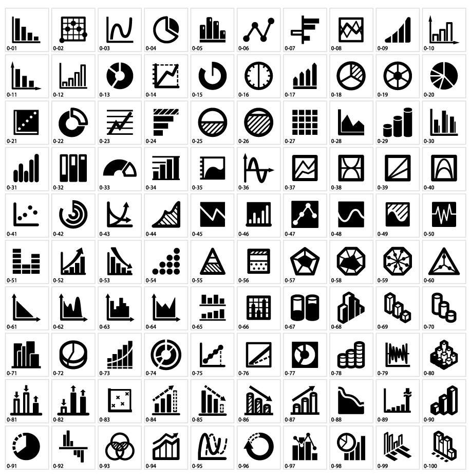 Graph icon silhouette