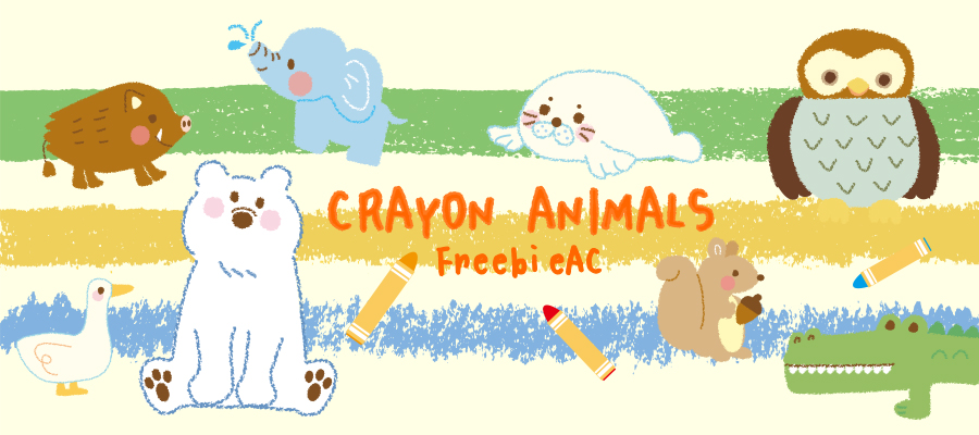 Crayon animal illustration