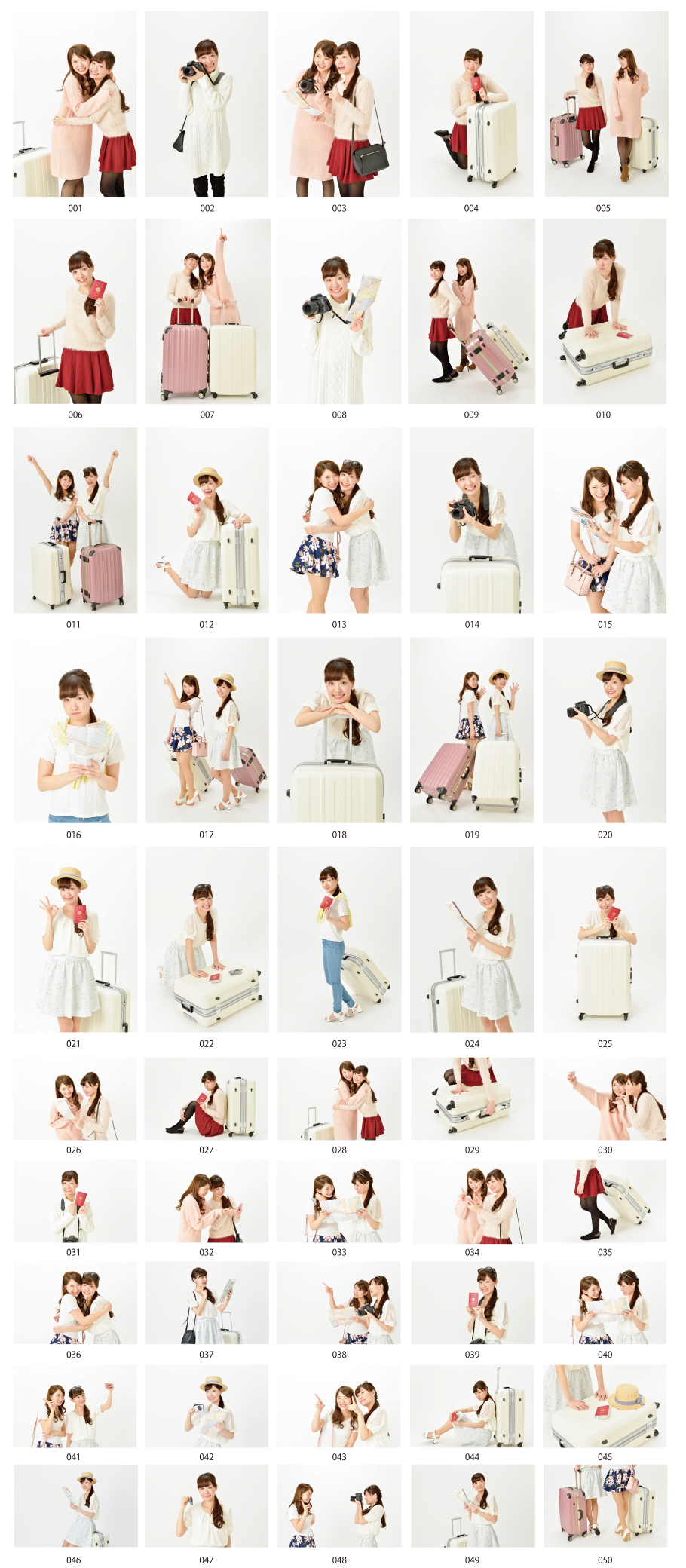 女子旅写真素材